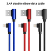 Câble de chargeur de données USB à 90 degrés pour iPhone pour iPad Type C Micro USB pour Samsung pour le téléphone court Huawei Téléphone Charge