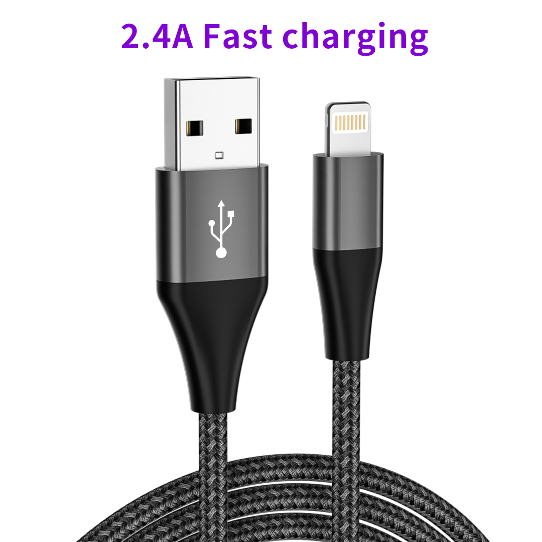 Câble de chargeur Lightning OEM de haute qualité Accessoires de téléphone à charge rapide Câble USB en gros pour iPhone 12 11
