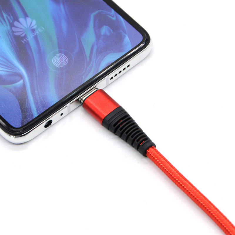 Meilleure vente en nylon tressé TYPE C câble usb à charge rapide câble de chargeur USB C pour téléphones Android 