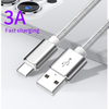 Nylon 3A Chargeur rapide Mobile Type C Câble de chargement pour Xiaomi Mi Câble USB C Type-C tressé 100cm
