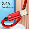 Nylon tressé 1m 2m 6ft 3m USB durable pas cher à Lightning Câbles de données de charge rapide pour le câble de chargeur iPhone