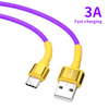 Câble OEM / ODM USB TIPO C 3A Charge rapide USB Type C Câble rapide 3.0 pour le câble de chargeur téléphonique Samsung